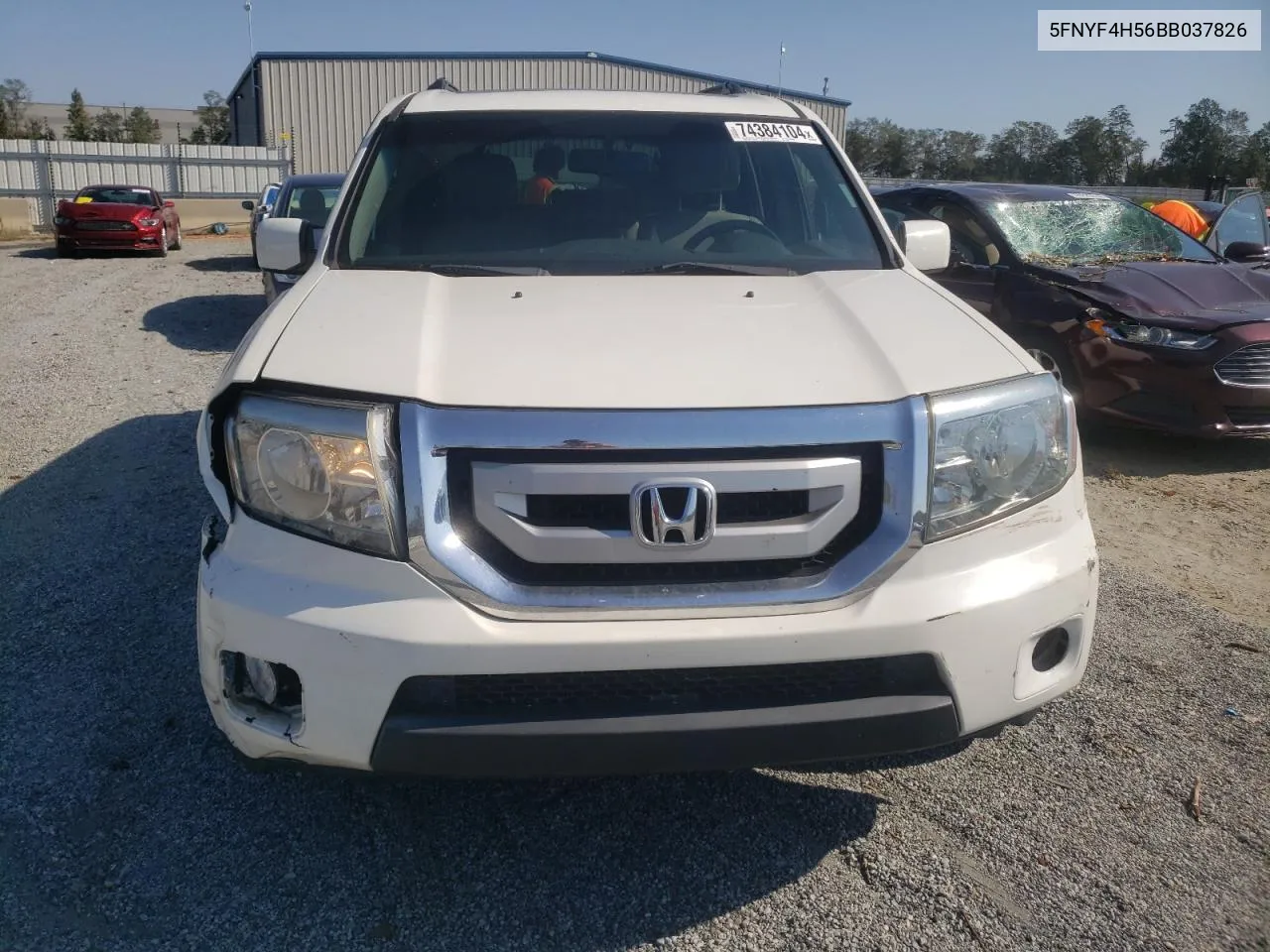 2011 Honda Pilot Exl VIN: 5FNYF4H56BB037826 Lot: 74384104