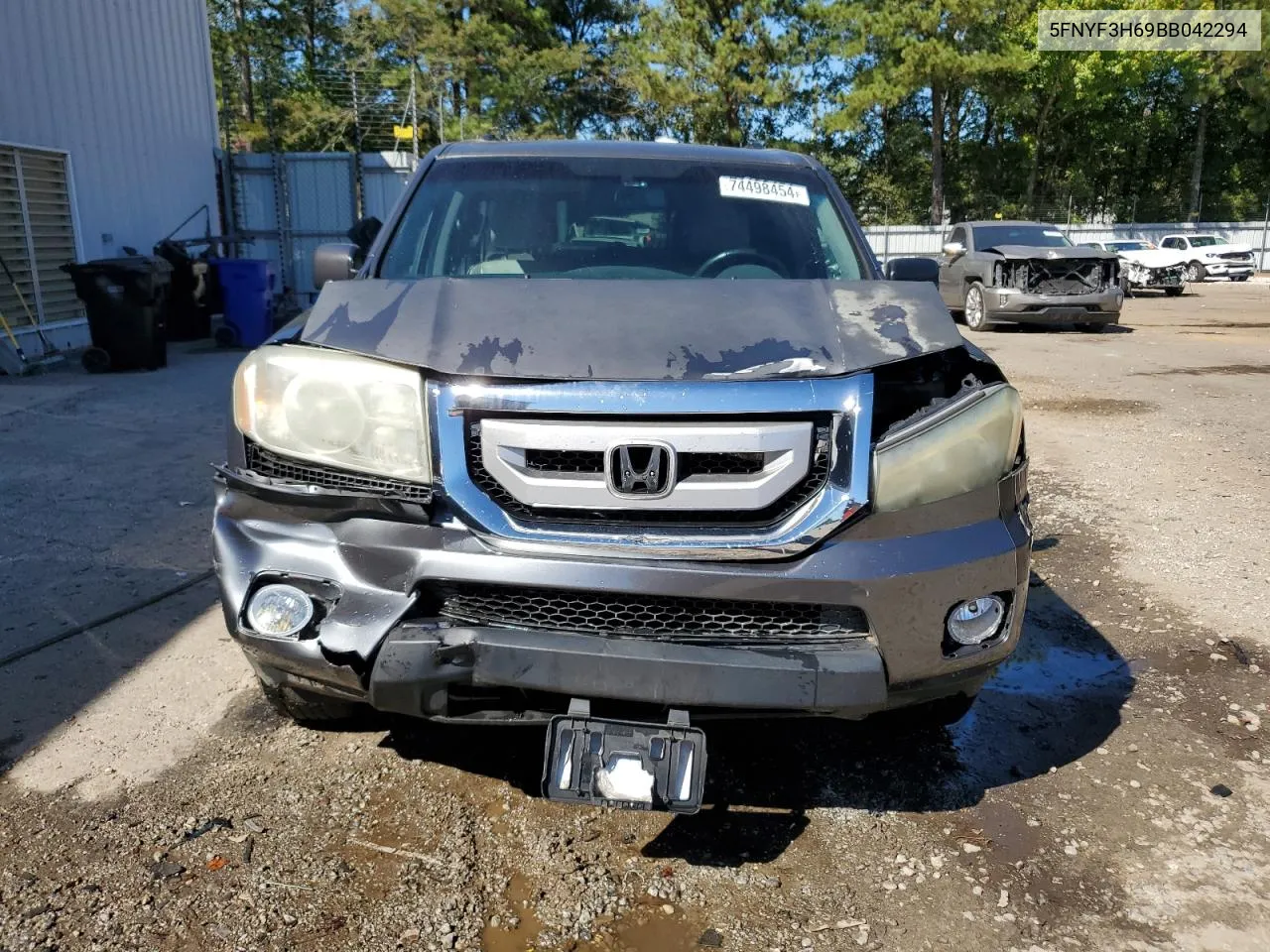 2011 Honda Pilot Exl VIN: 5FNYF3H69BB042294 Lot: 74498454