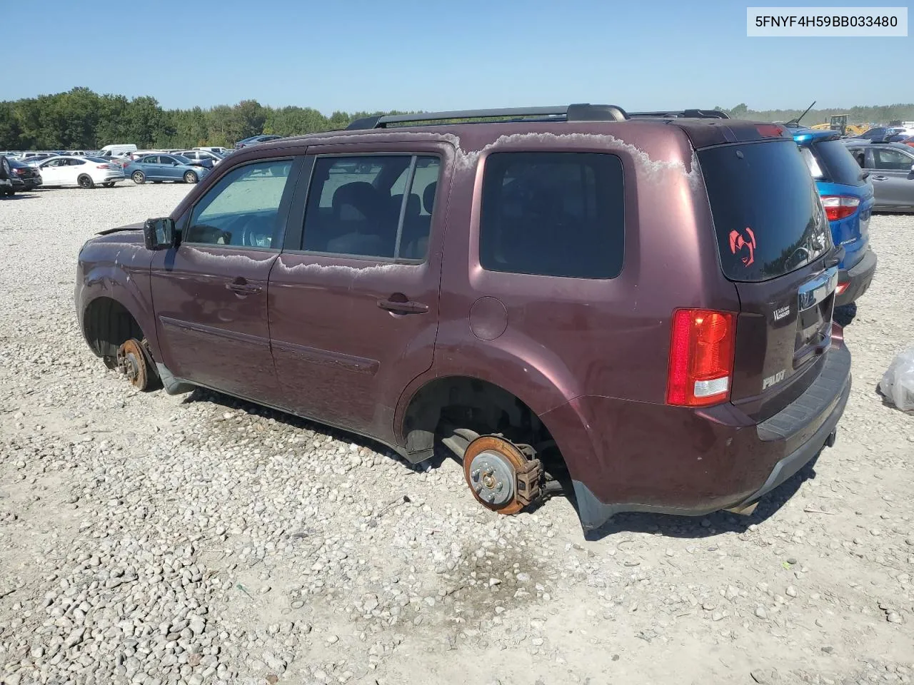 2011 Honda Pilot Exl VIN: 5FNYF4H59BB033480 Lot: 74562264