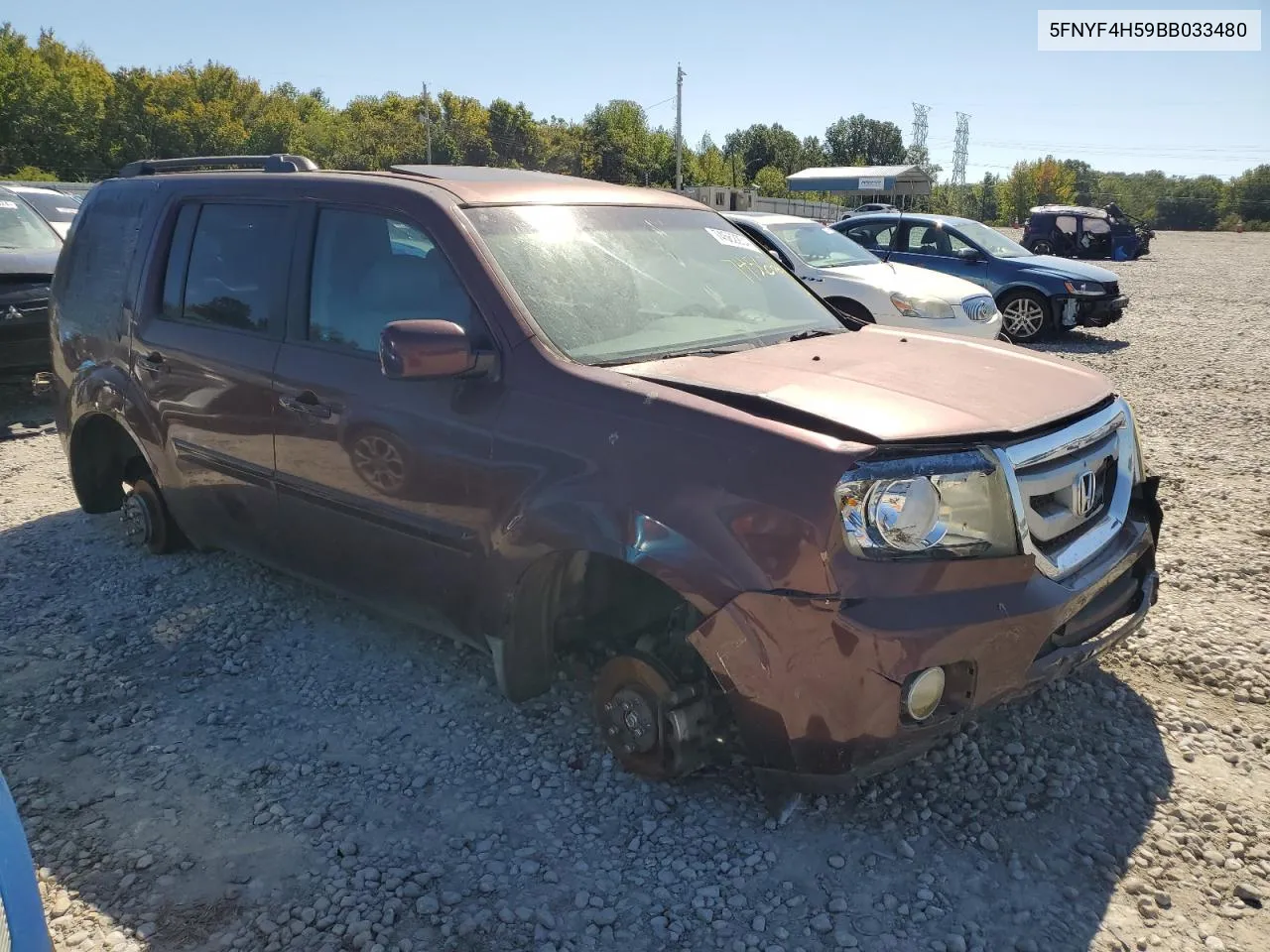 2011 Honda Pilot Exl VIN: 5FNYF4H59BB033480 Lot: 74562264