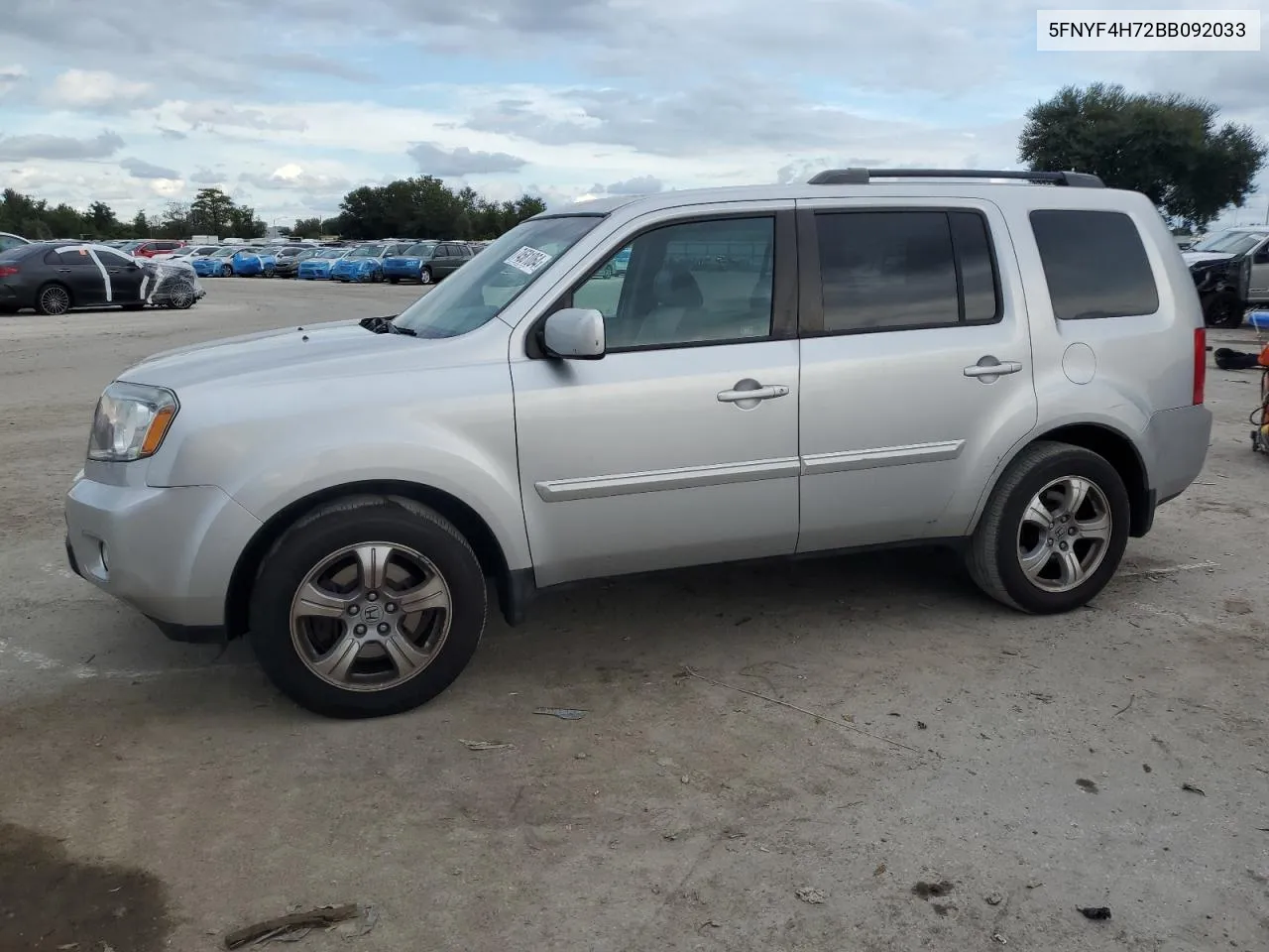 2011 Honda Pilot Exln VIN: 5FNYF4H72BB092033 Lot: 74581064