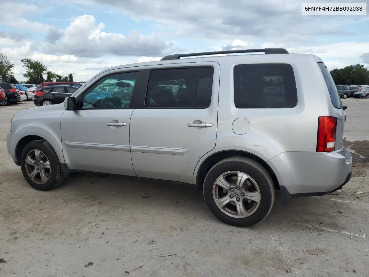 2011 Honda Pilot Exln VIN: 5FNYF4H72BB092033 Lot: 74581064