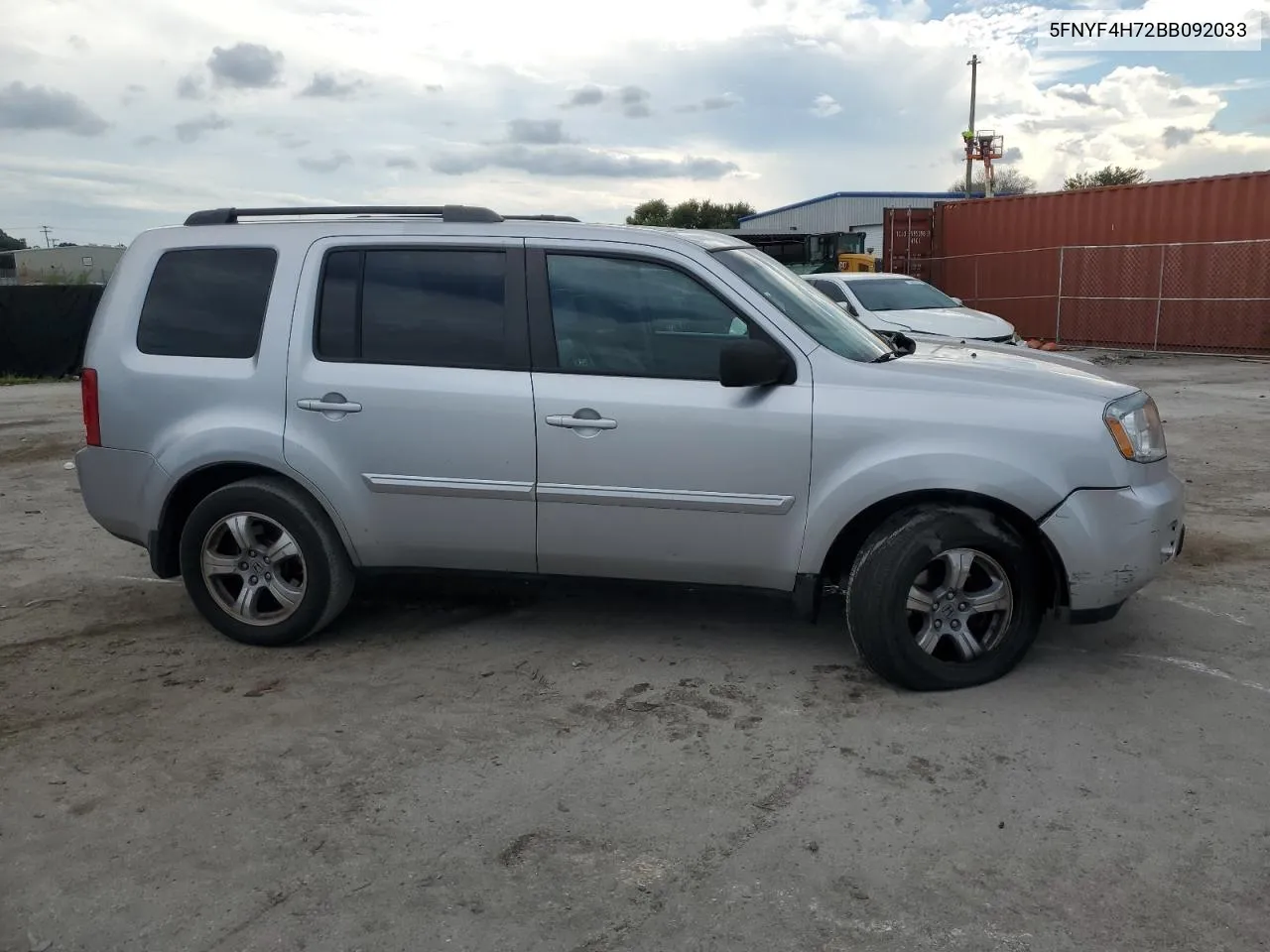 2011 Honda Pilot Exln VIN: 5FNYF4H72BB092033 Lot: 74581064