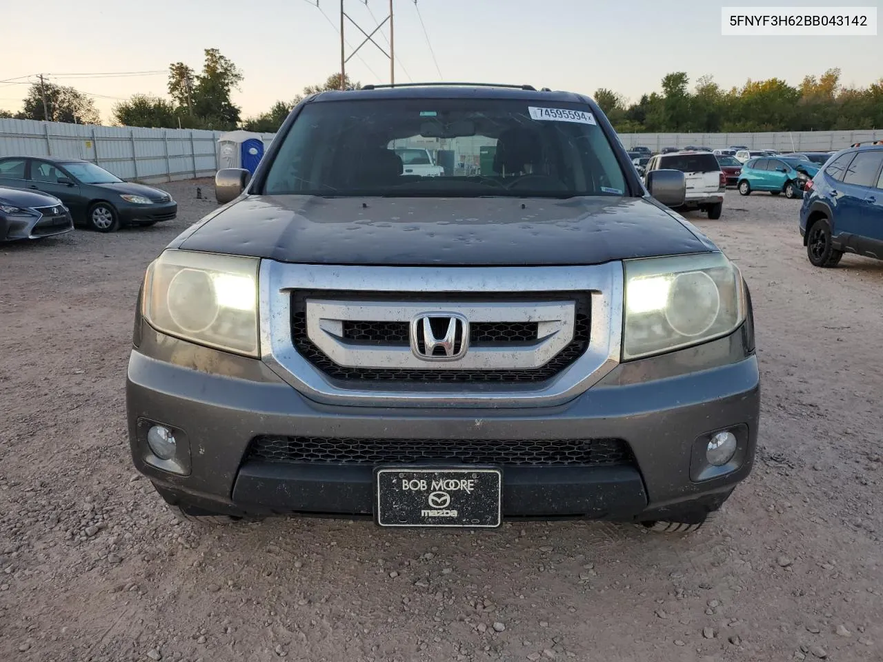 2011 Honda Pilot Exl VIN: 5FNYF3H62BB043142 Lot: 74595594