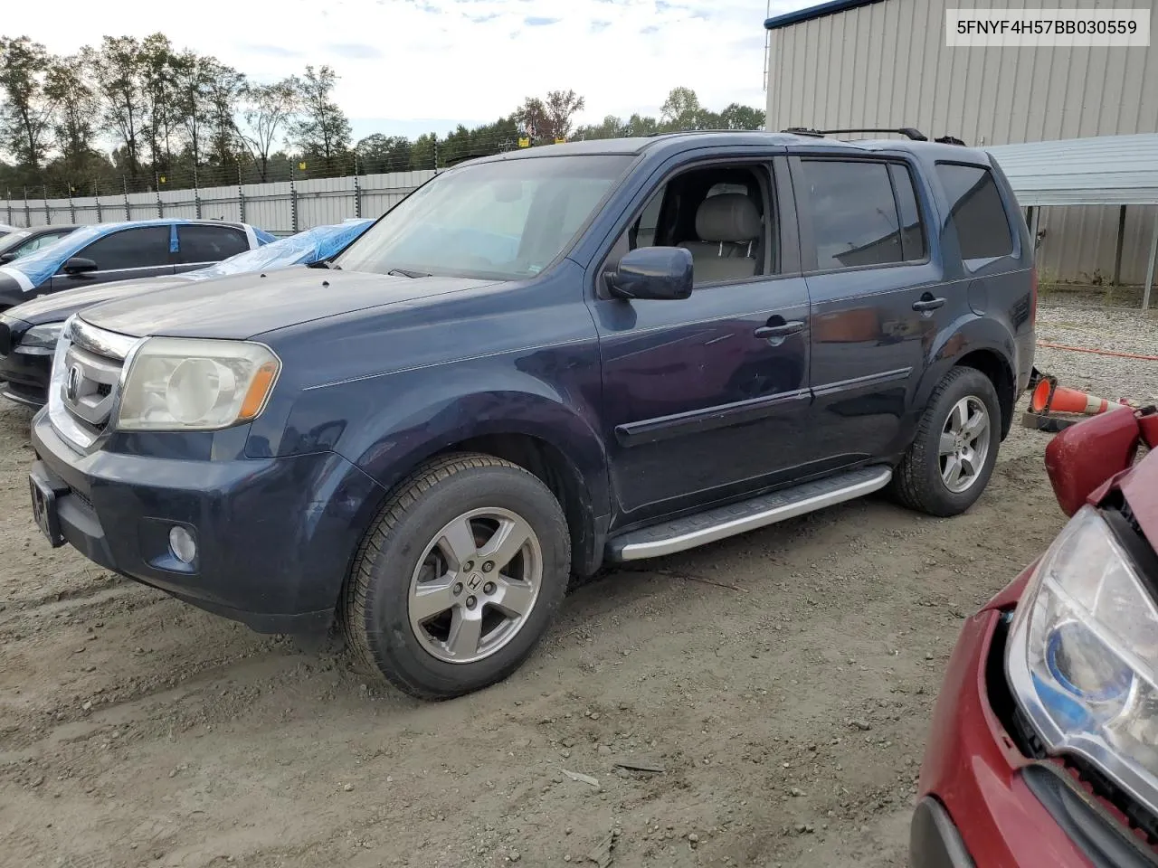 2011 Honda Pilot Exl VIN: 5FNYF4H57BB030559 Lot: 74612384