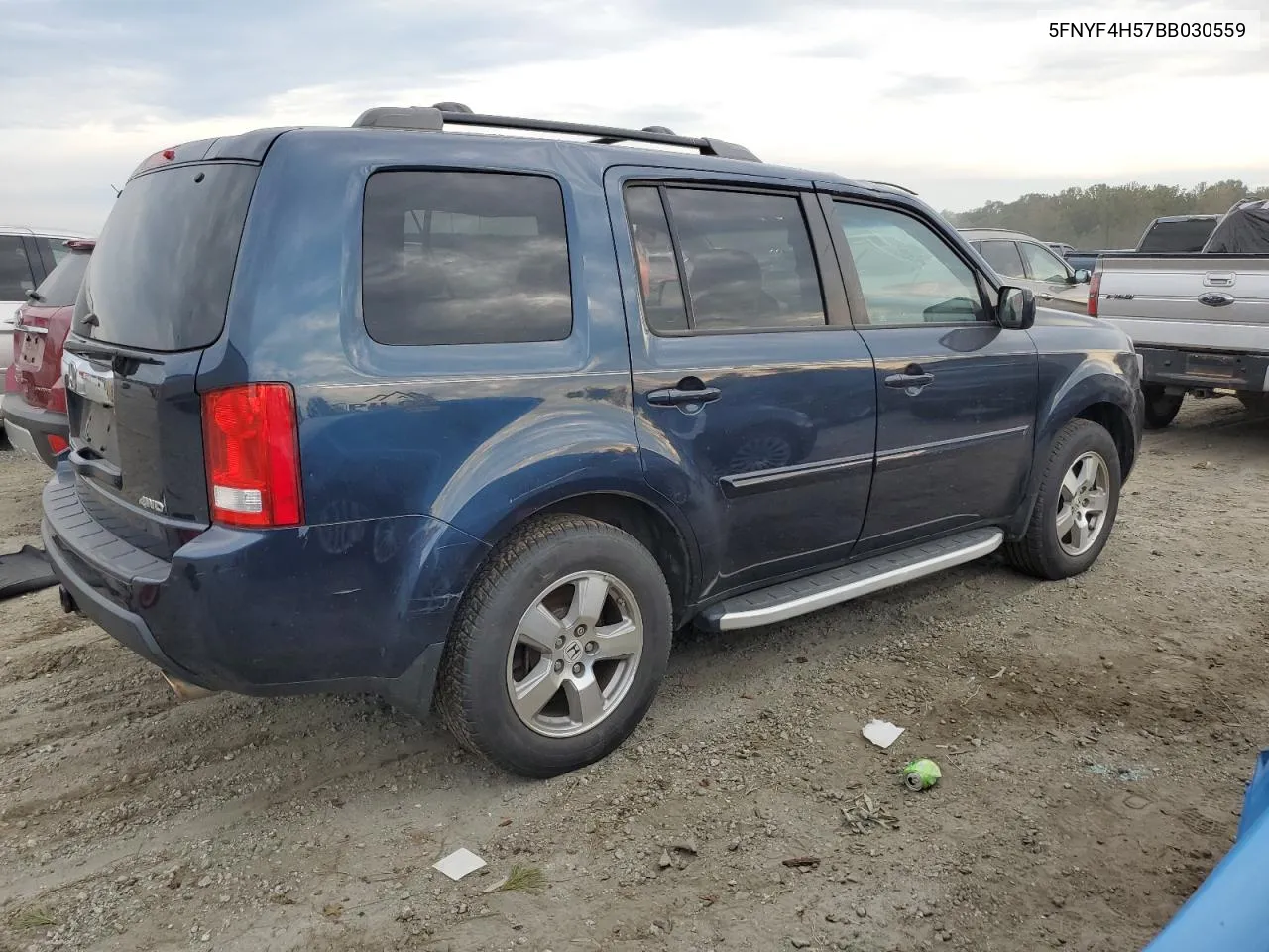 2011 Honda Pilot Exl VIN: 5FNYF4H57BB030559 Lot: 74612384