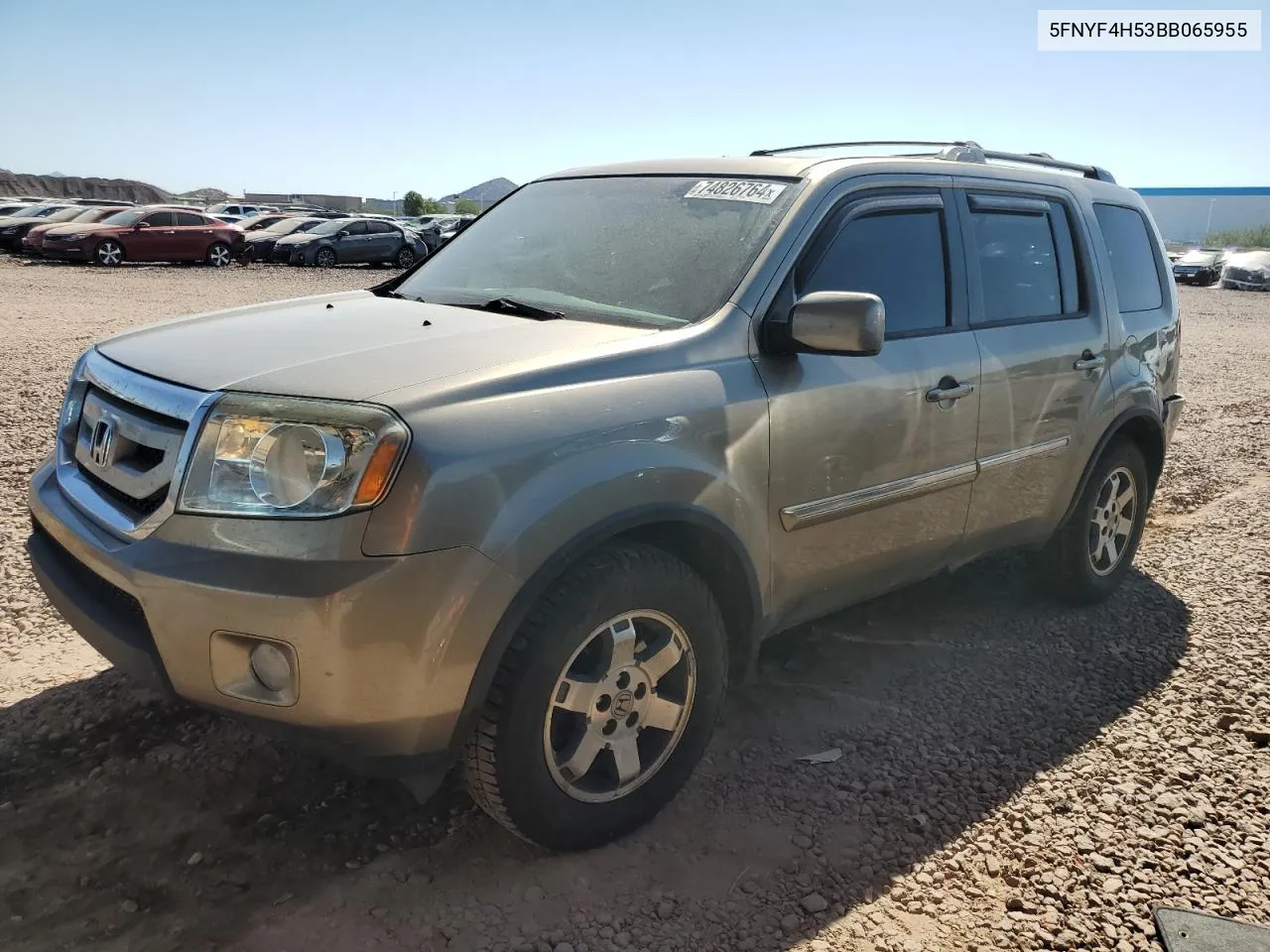 2011 Honda Pilot Exl VIN: 5FNYF4H53BB065955 Lot: 74826764