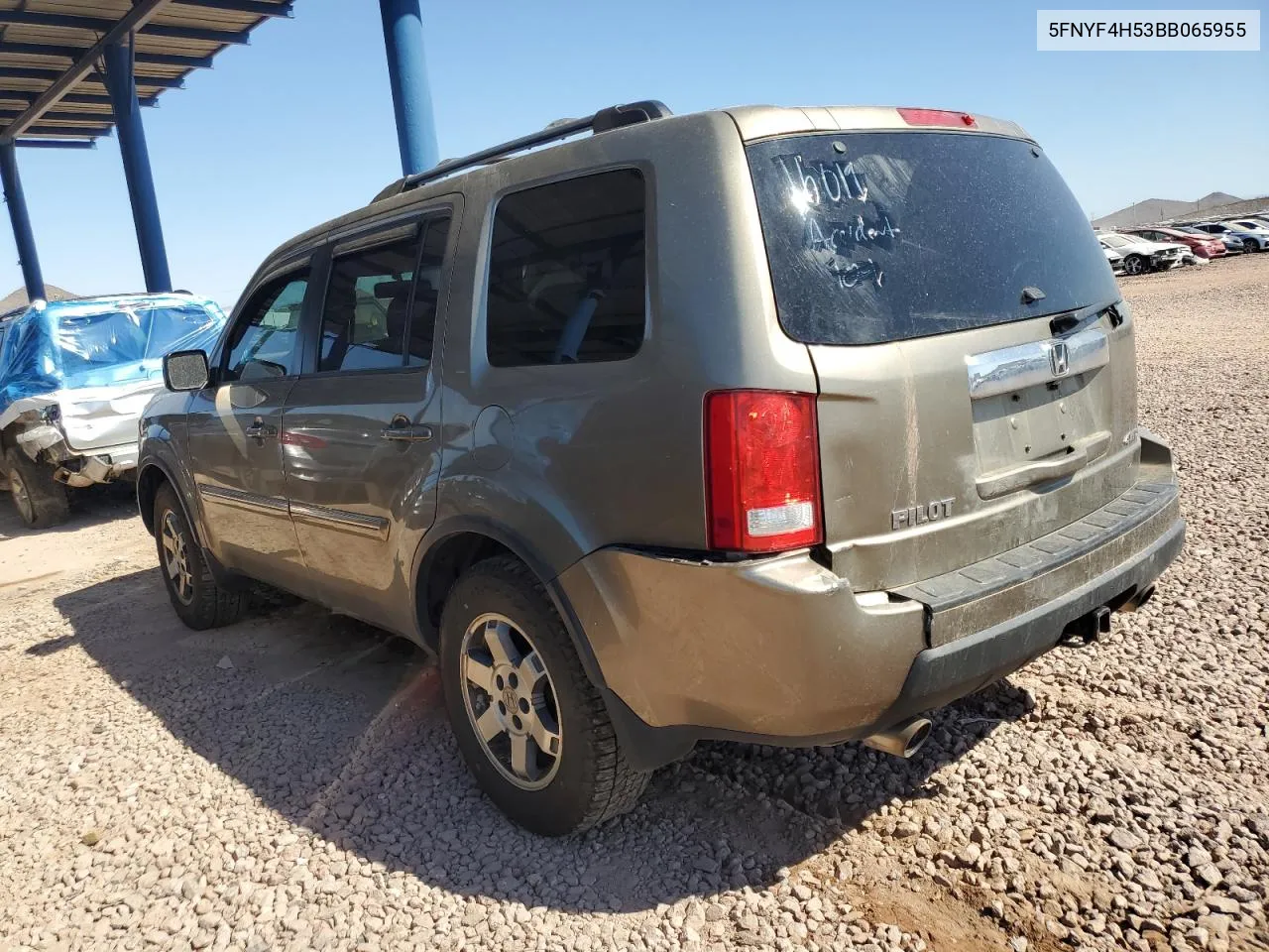 2011 Honda Pilot Exl VIN: 5FNYF4H53BB065955 Lot: 74826764