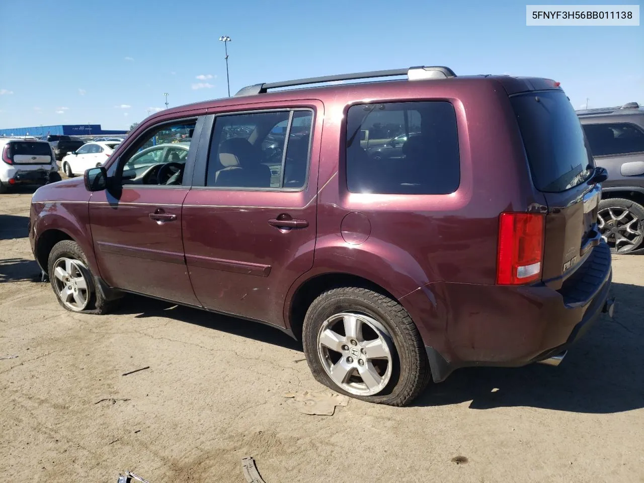 2011 Honda Pilot Exl VIN: 5FNYF3H56BB011138 Lot: 74941544