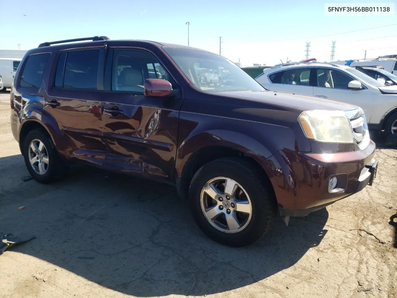 2011 Honda Pilot Exl VIN: 5FNYF3H56BB011138 Lot: 74941544