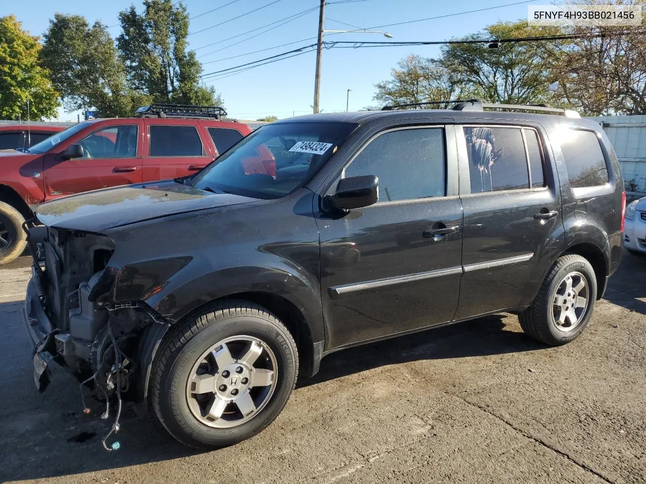 5FNYF4H93BB021456 2011 Honda Pilot Touring