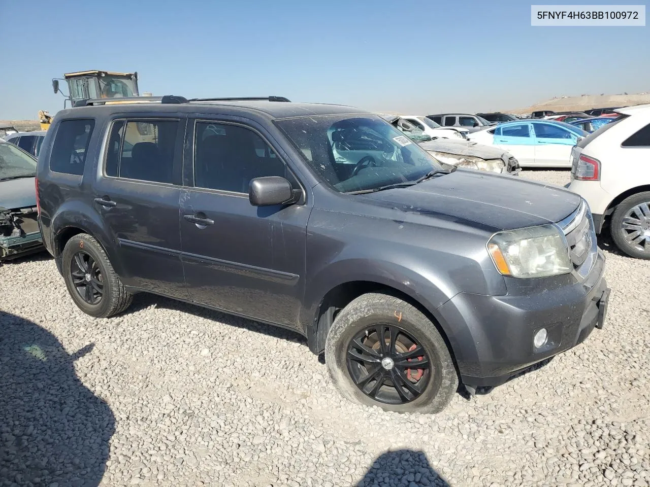 2011 Honda Pilot Exl VIN: 5FNYF4H63BB100972 Lot: 75083624