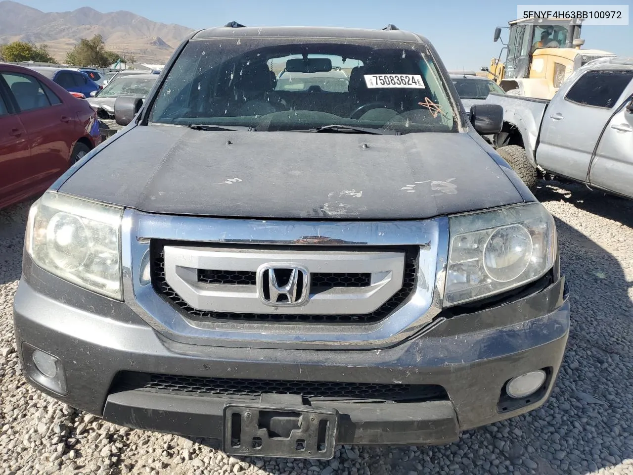 2011 Honda Pilot Exl VIN: 5FNYF4H63BB100972 Lot: 75083624