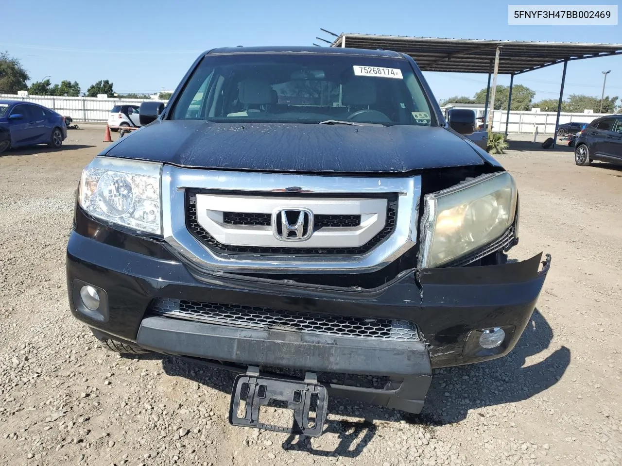 2011 Honda Pilot Ex VIN: 5FNYF3H47BB002469 Lot: 75268174