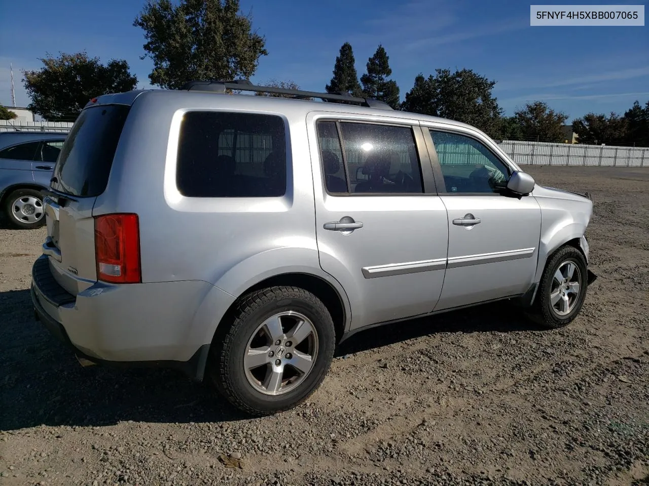 2011 Honda Pilot Exl VIN: 5FNYF4H5XBB007065 Lot: 75330184