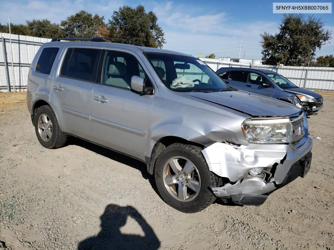 2011 Honda Pilot Exl VIN: 5FNYF4H5XBB007065 Lot: 75330184