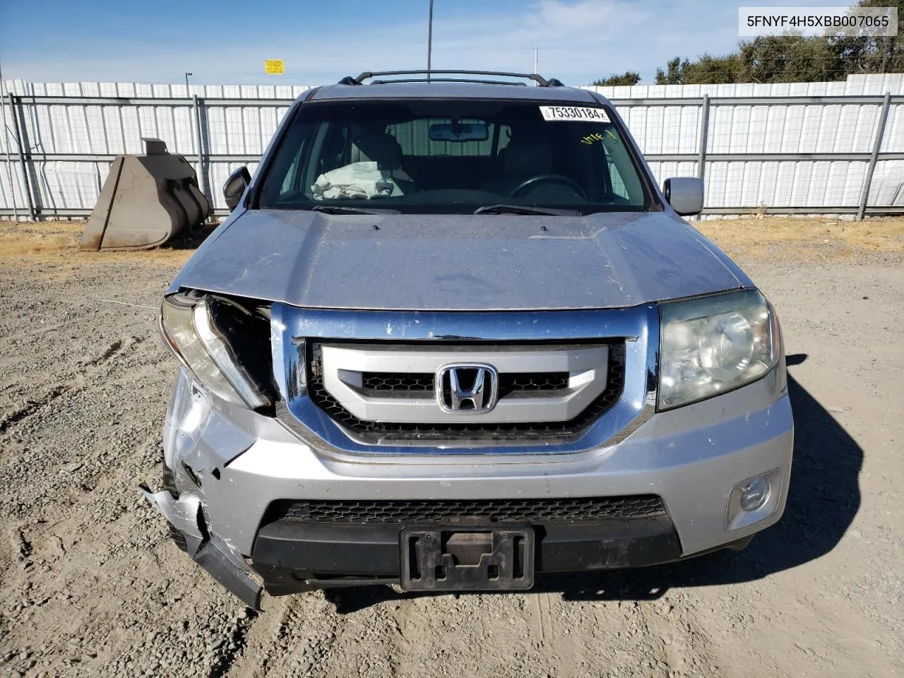 2011 Honda Pilot Exl VIN: 5FNYF4H5XBB007065 Lot: 75330184