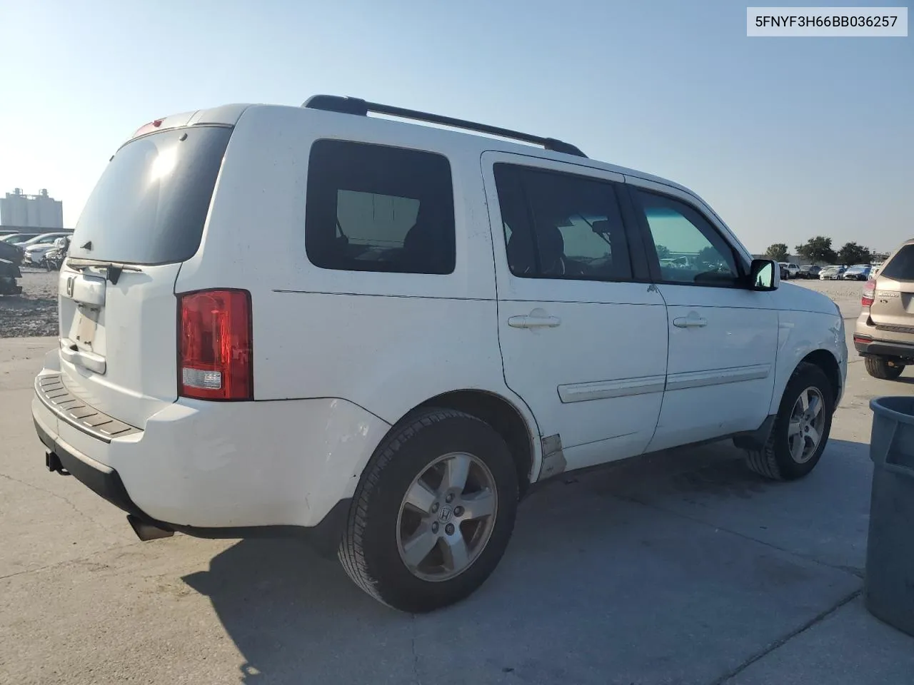 2011 Honda Pilot Exl VIN: 5FNYF3H66BB036257 Lot: 75389474