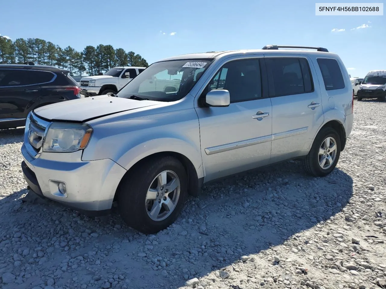 2011 Honda Pilot Exl VIN: 5FNYF4H56BB102688 Lot: 75396494