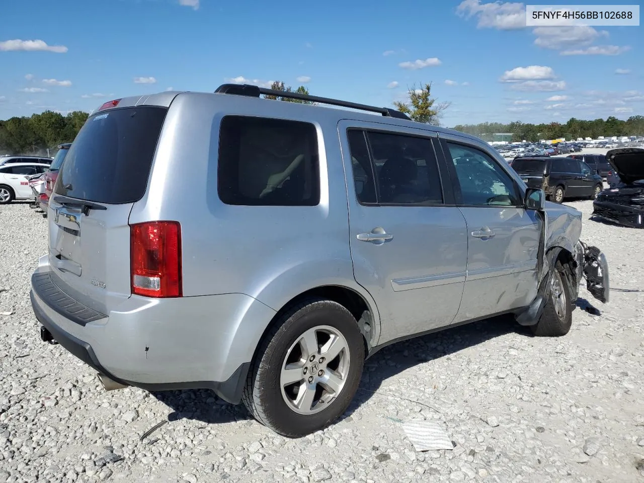 2011 Honda Pilot Exl VIN: 5FNYF4H56BB102688 Lot: 75396494