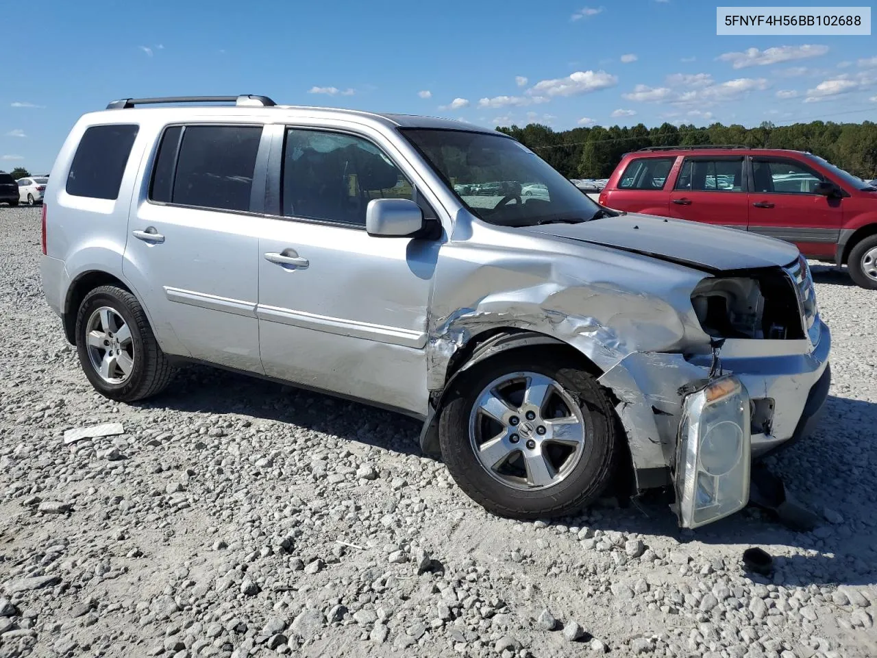 2011 Honda Pilot Exl VIN: 5FNYF4H56BB102688 Lot: 75396494