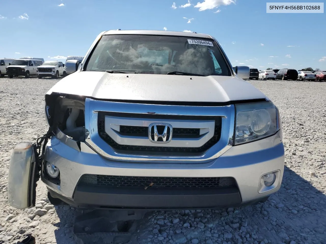 2011 Honda Pilot Exl VIN: 5FNYF4H56BB102688 Lot: 75396494