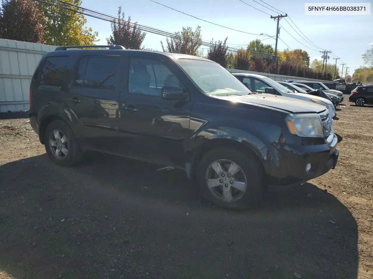 2011 Honda Pilot Exl VIN: 5FNYF4H66BB038371 Lot: 75408684