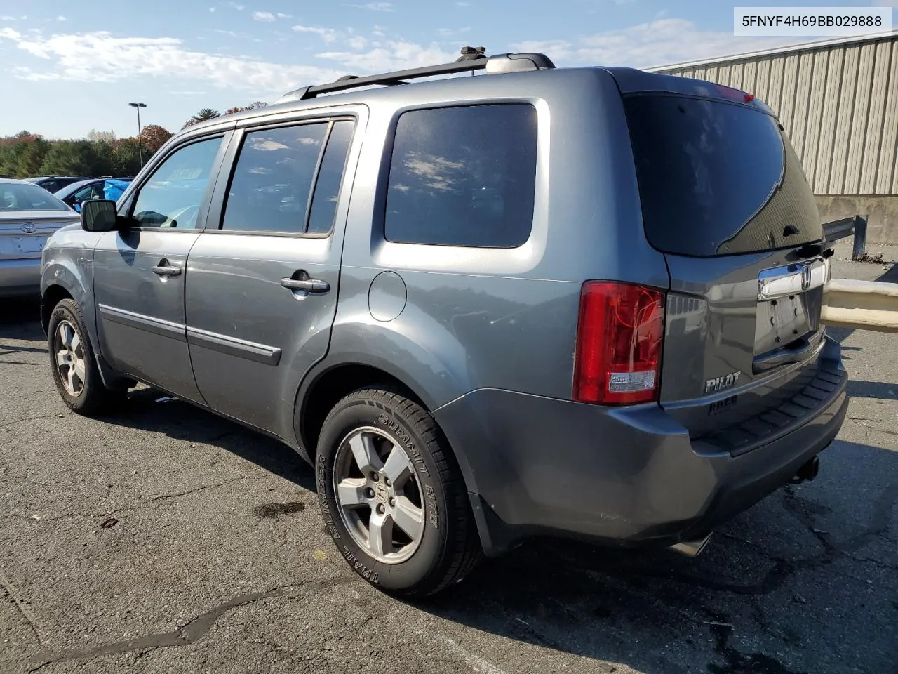 2011 Honda Pilot Exl VIN: 5FNYF4H69BB029888 Lot: 75475874