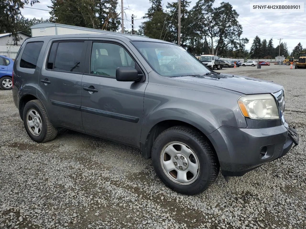 2011 Honda Pilot Lx VIN: 5FNYF4H2XBB088901 Lot: 75480144