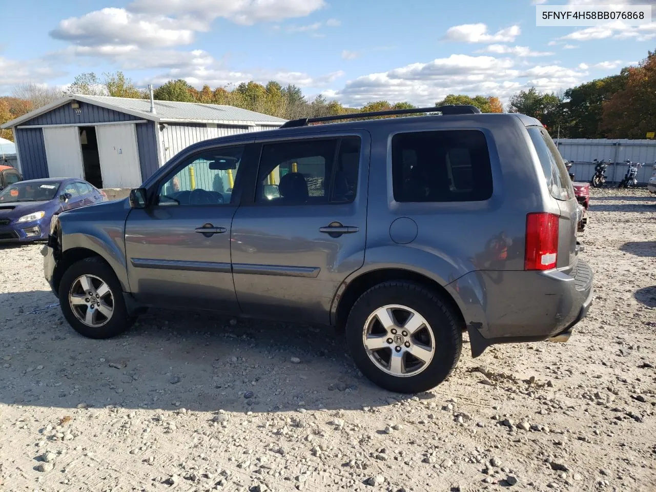 2011 Honda Pilot Exl VIN: 5FNYF4H58BB076868 Lot: 75557304