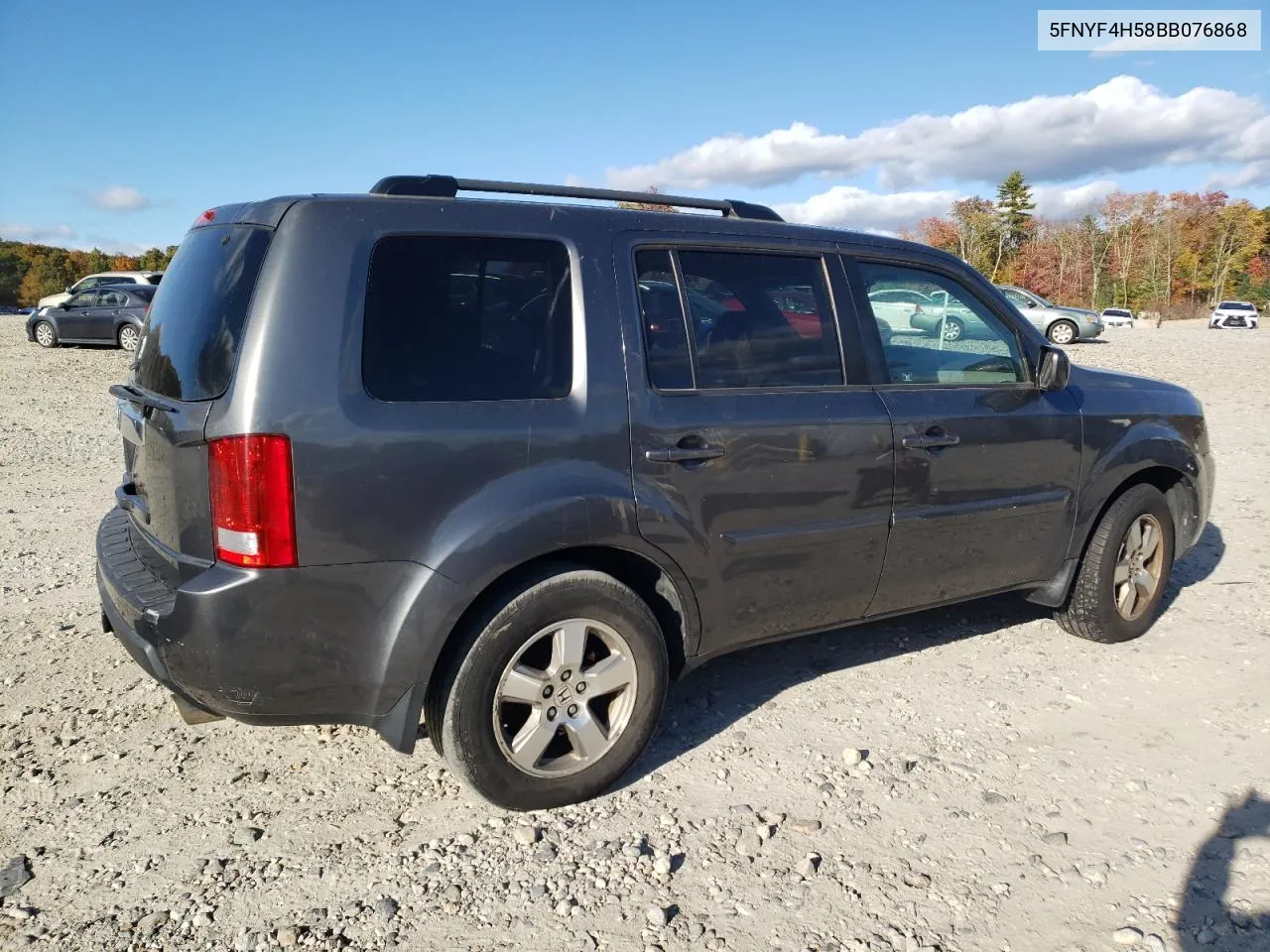 2011 Honda Pilot Exl VIN: 5FNYF4H58BB076868 Lot: 75557304