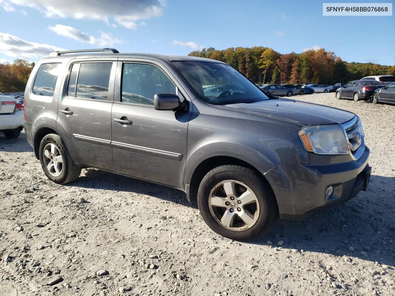 2011 Honda Pilot Exl VIN: 5FNYF4H58BB076868 Lot: 75557304