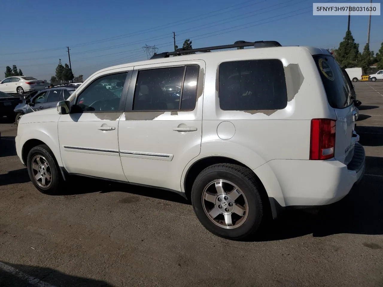 2011 Honda Pilot Touring VIN: 5FNYF3H97BB031630 Lot: 75690894