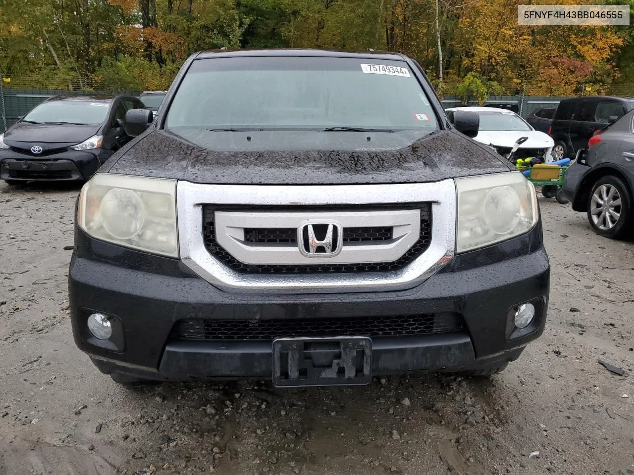 2011 Honda Pilot Ex VIN: 5FNYF4H43BB046555 Lot: 75749344