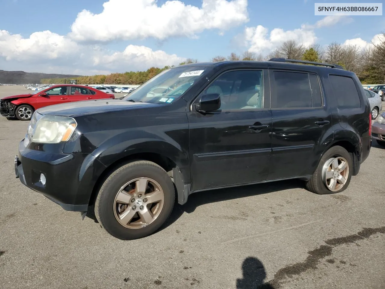 2011 Honda Pilot Exl VIN: 5FNYF4H63BB086667 Lot: 75754144