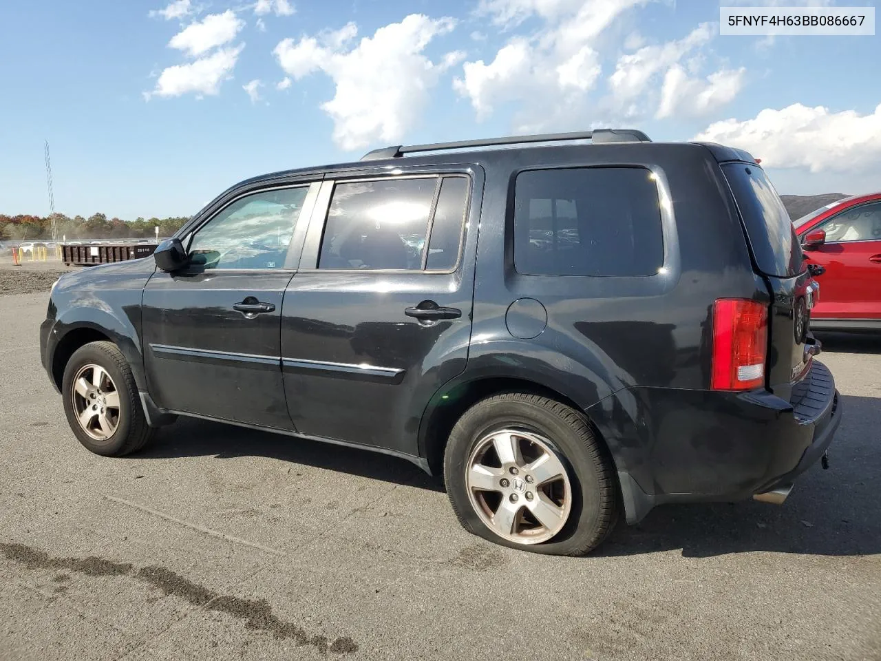 2011 Honda Pilot Exl VIN: 5FNYF4H63BB086667 Lot: 75754144