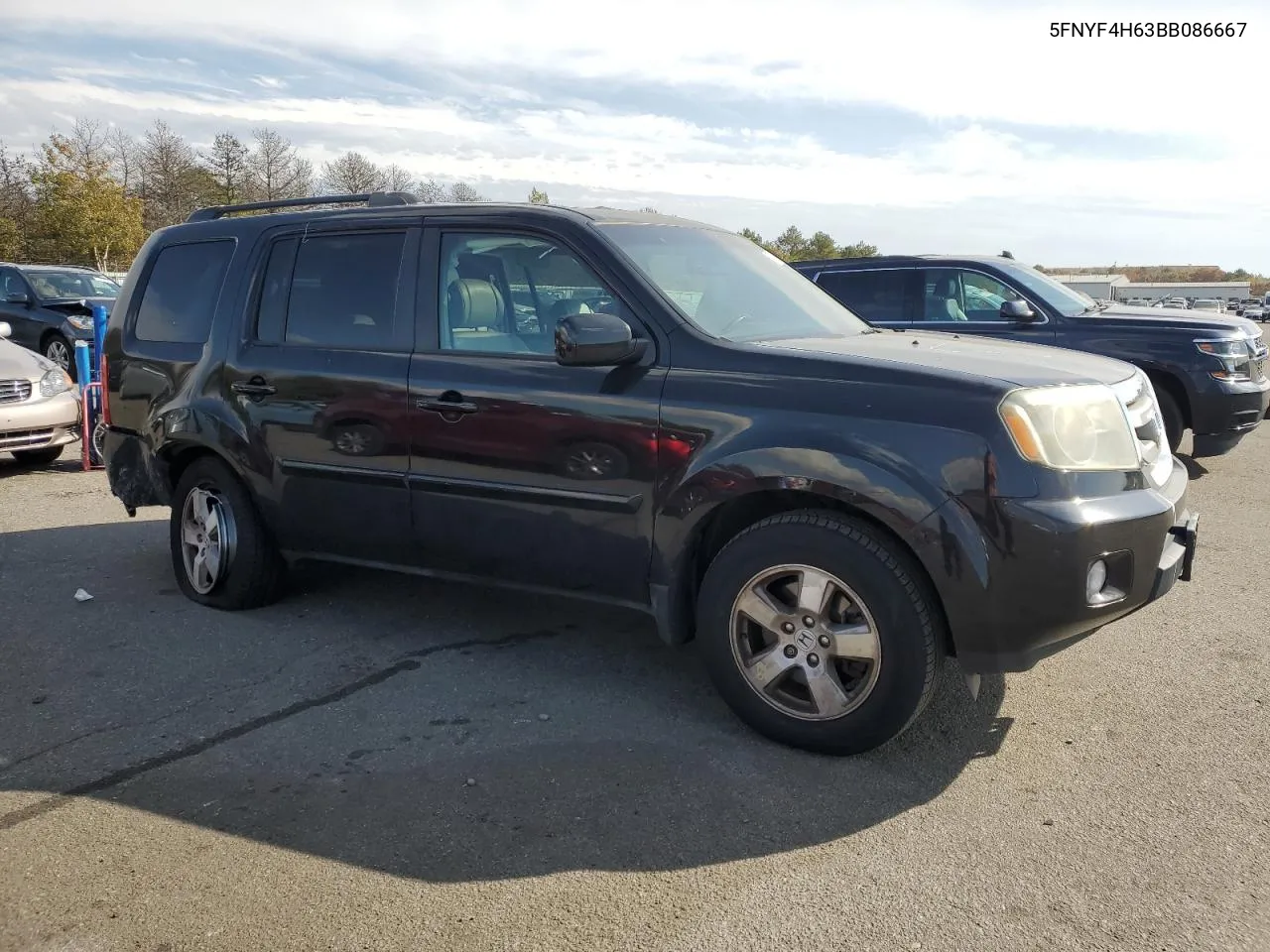 2011 Honda Pilot Exl VIN: 5FNYF4H63BB086667 Lot: 75754144