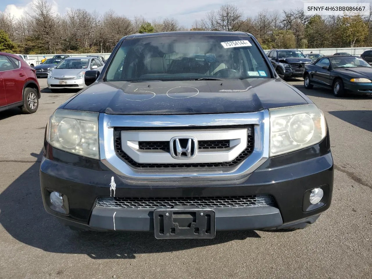 2011 Honda Pilot Exl VIN: 5FNYF4H63BB086667 Lot: 75754144