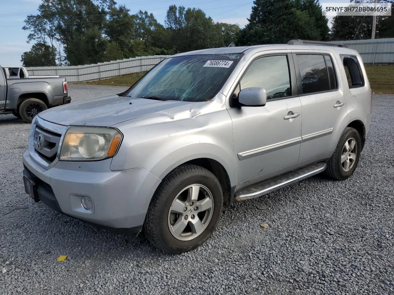 2011 Honda Pilot Exln VIN: 5FNYF3H72BB046695 Lot: 76086774