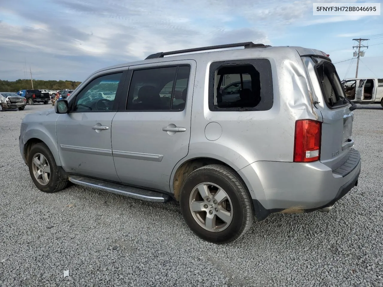 2011 Honda Pilot Exln VIN: 5FNYF3H72BB046695 Lot: 76086774