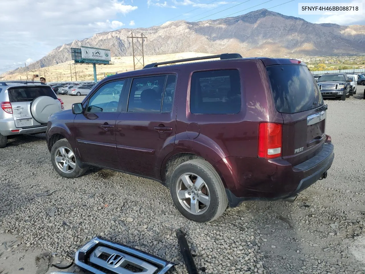 2011 Honda Pilot Ex VIN: 5FNYF4H46BB088718 Lot: 76104254