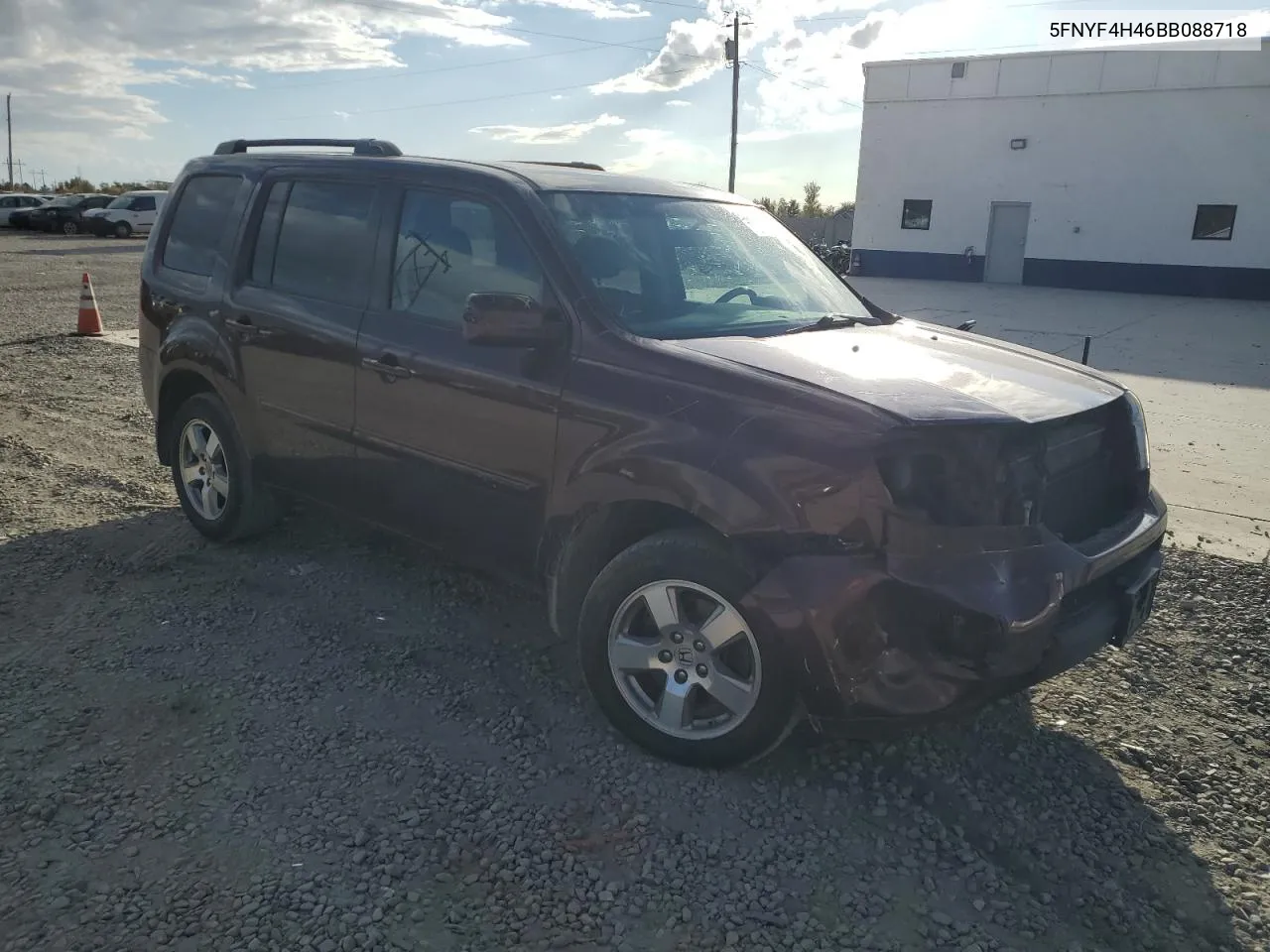 2011 Honda Pilot Ex VIN: 5FNYF4H46BB088718 Lot: 76104254