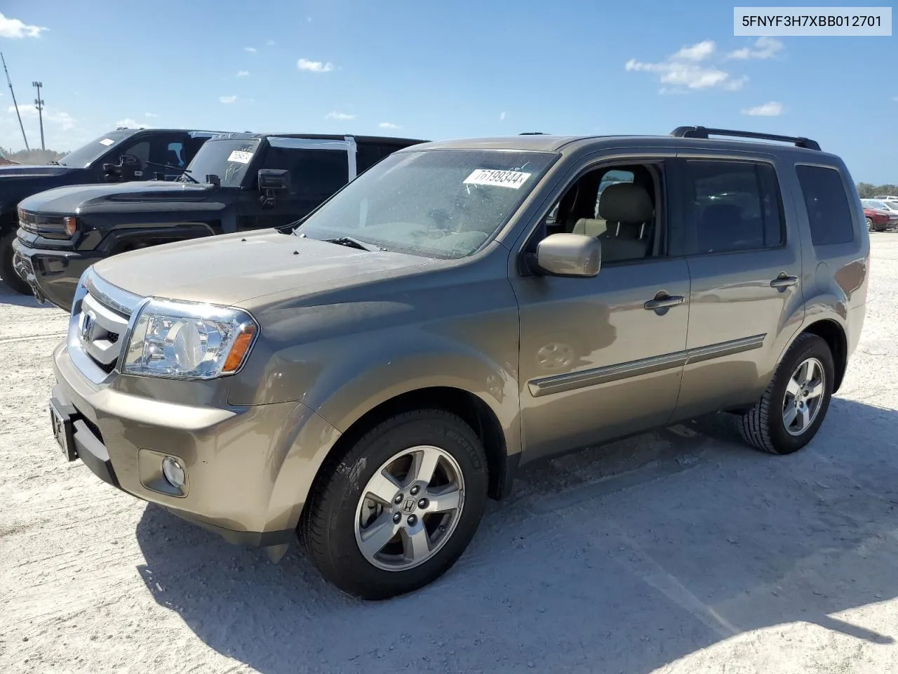 2011 Honda Pilot Exln VIN: 5FNYF3H7XBB012701 Lot: 76199344