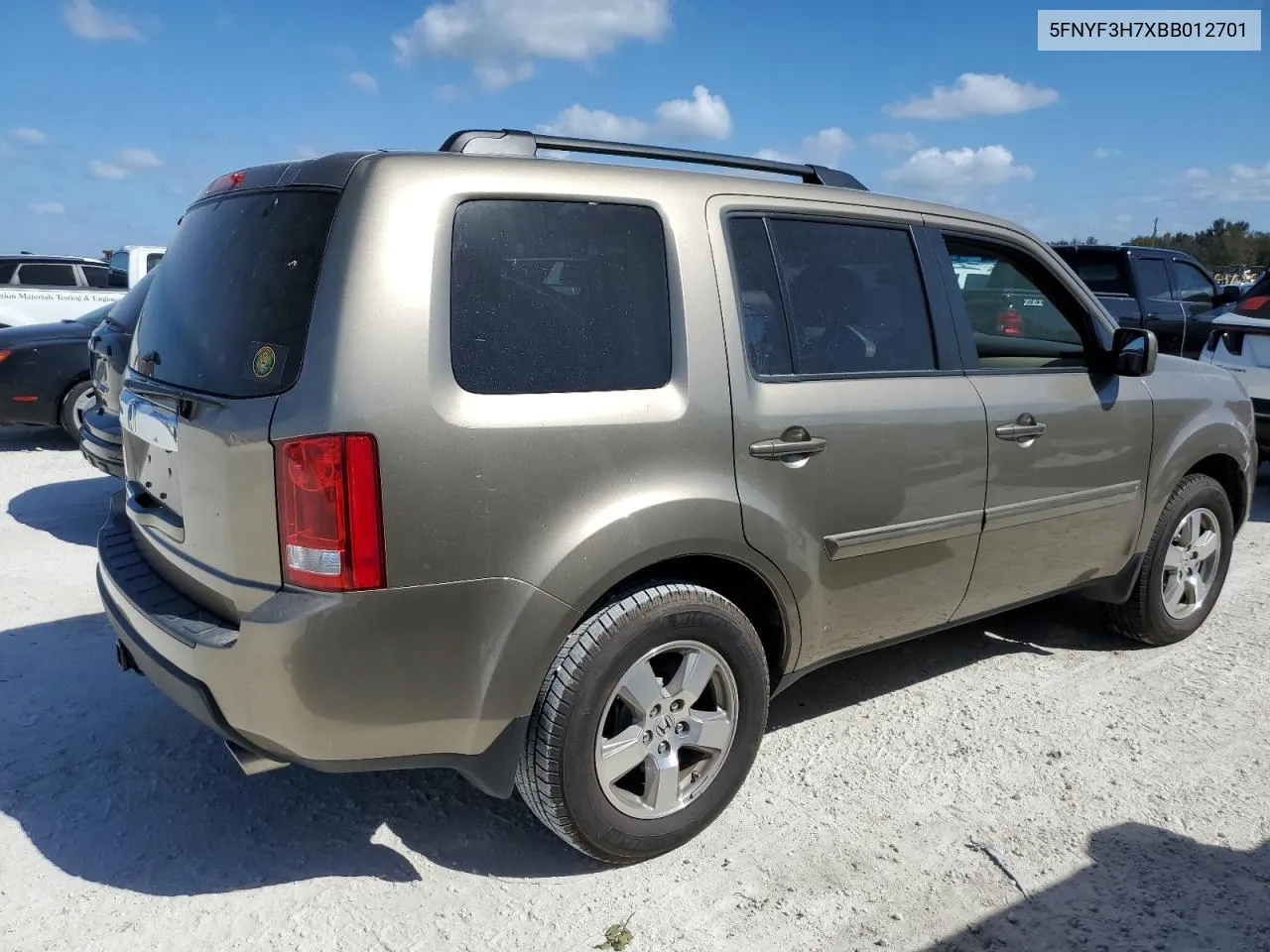 2011 Honda Pilot Exln VIN: 5FNYF3H7XBB012701 Lot: 76199344