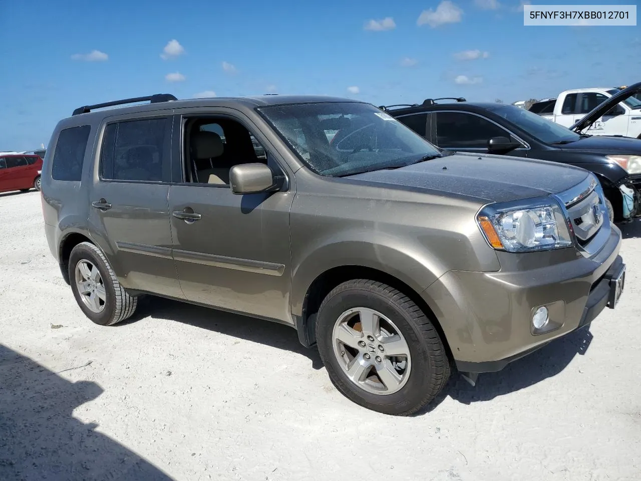 2011 Honda Pilot Exln VIN: 5FNYF3H7XBB012701 Lot: 76199344