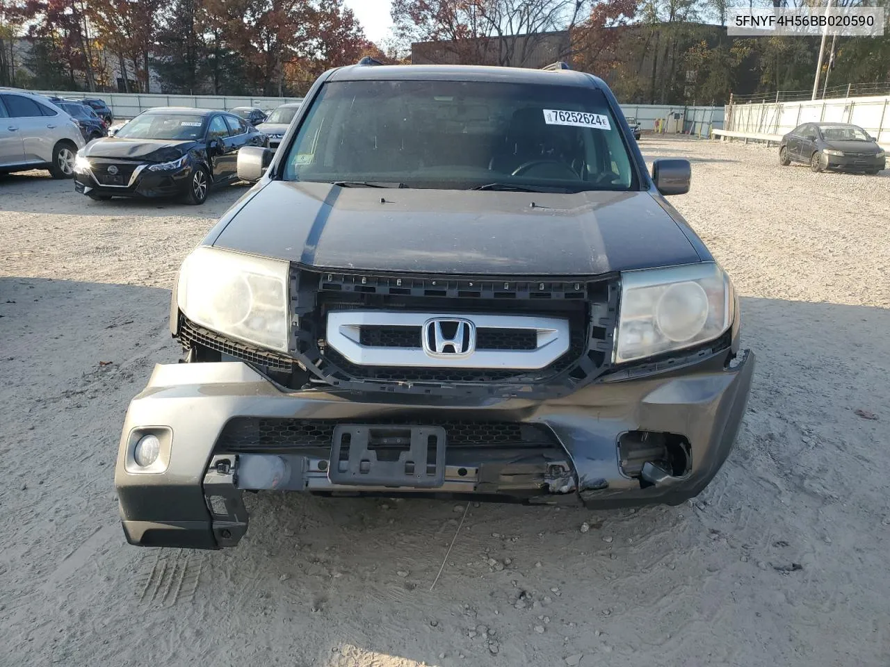 2011 Honda Pilot Exl VIN: 5FNYF4H56BB020590 Lot: 76252624