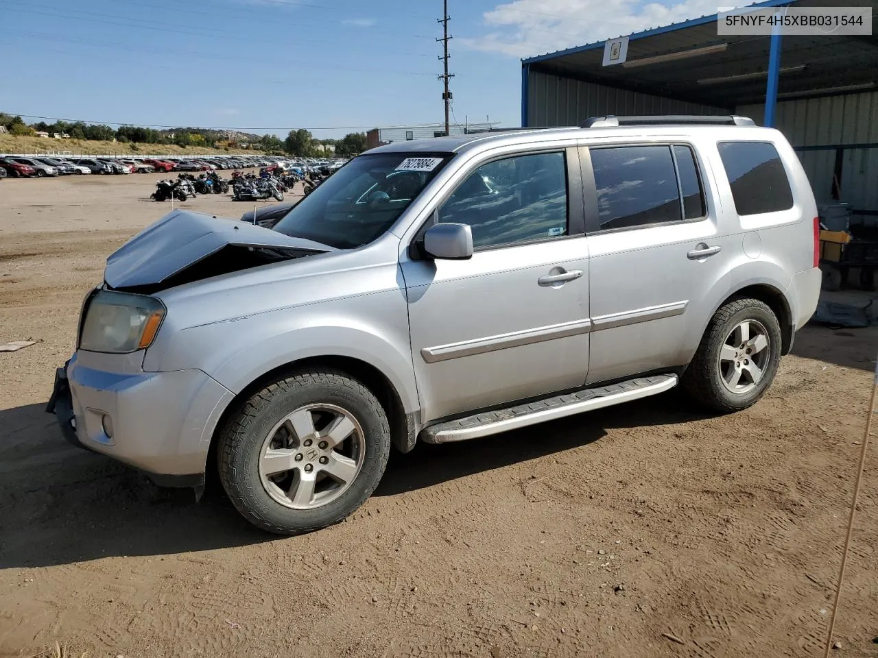 2011 Honda Pilot Exl VIN: 5FNYF4H5XBB031544 Lot: 76279884