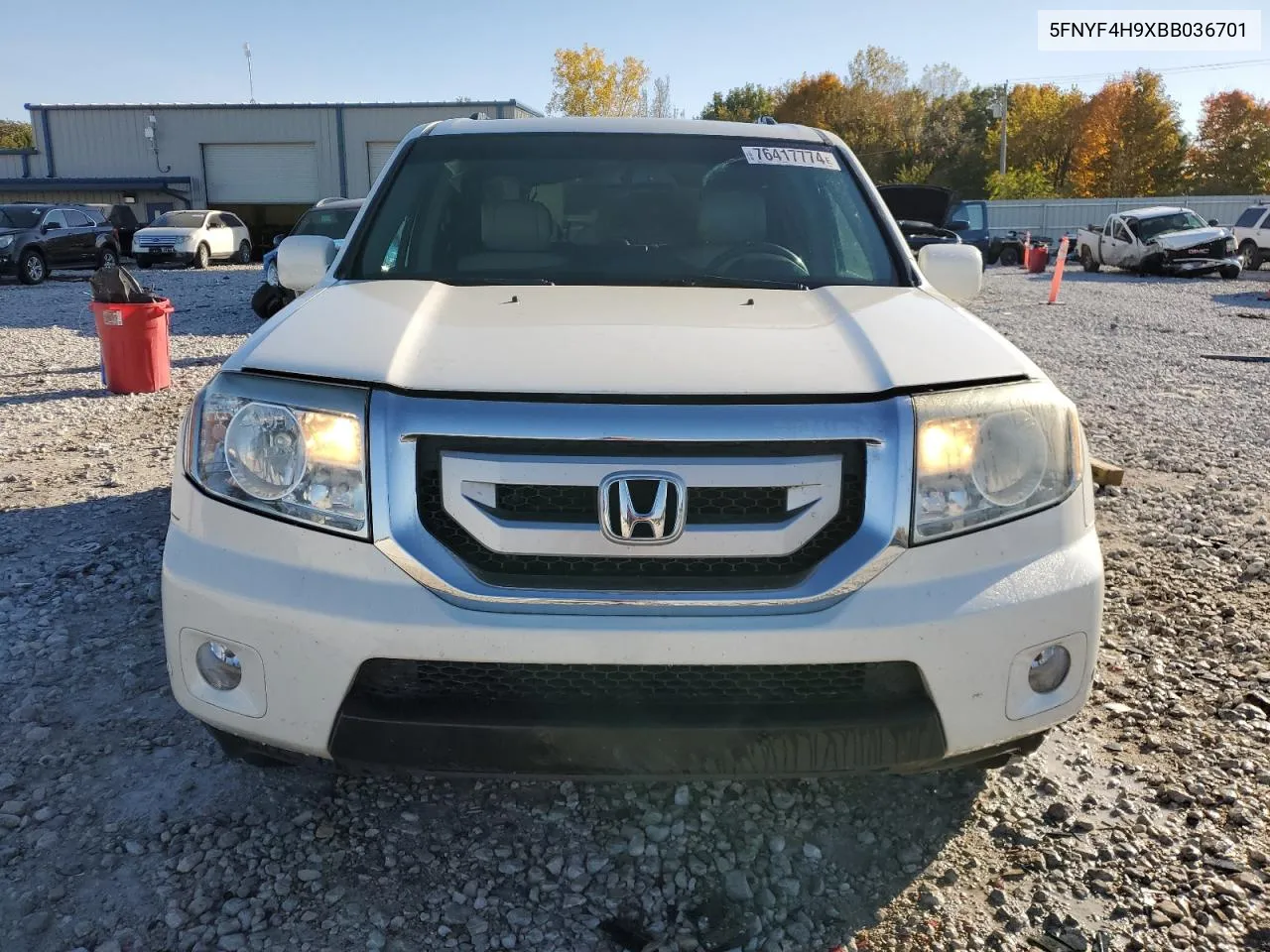 2011 Honda Pilot Touring VIN: 5FNYF4H9XBB036701 Lot: 76417774