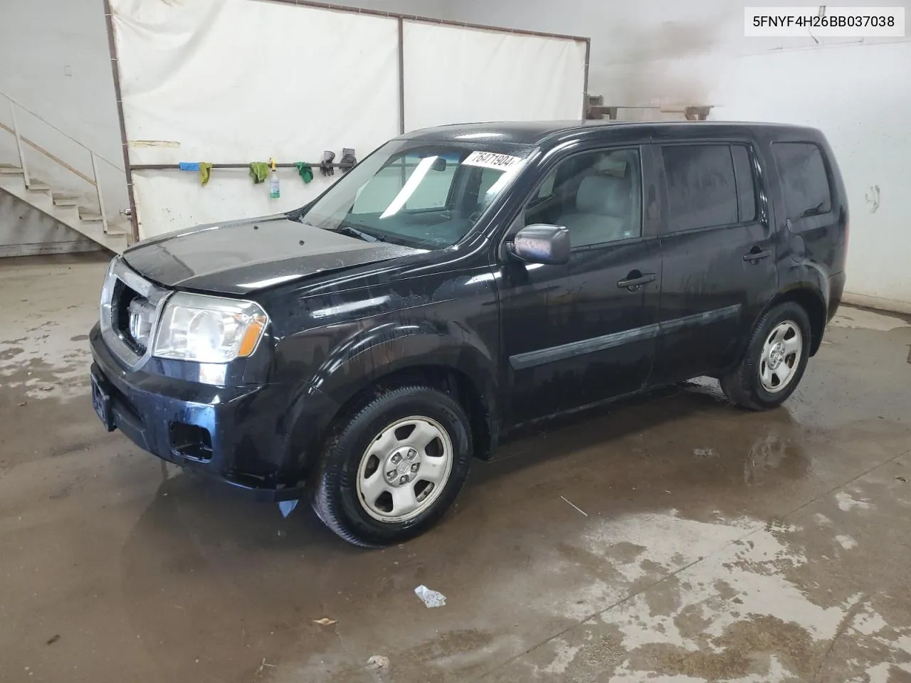 2011 Honda Pilot Lx VIN: 5FNYF4H26BB037038 Lot: 76471904