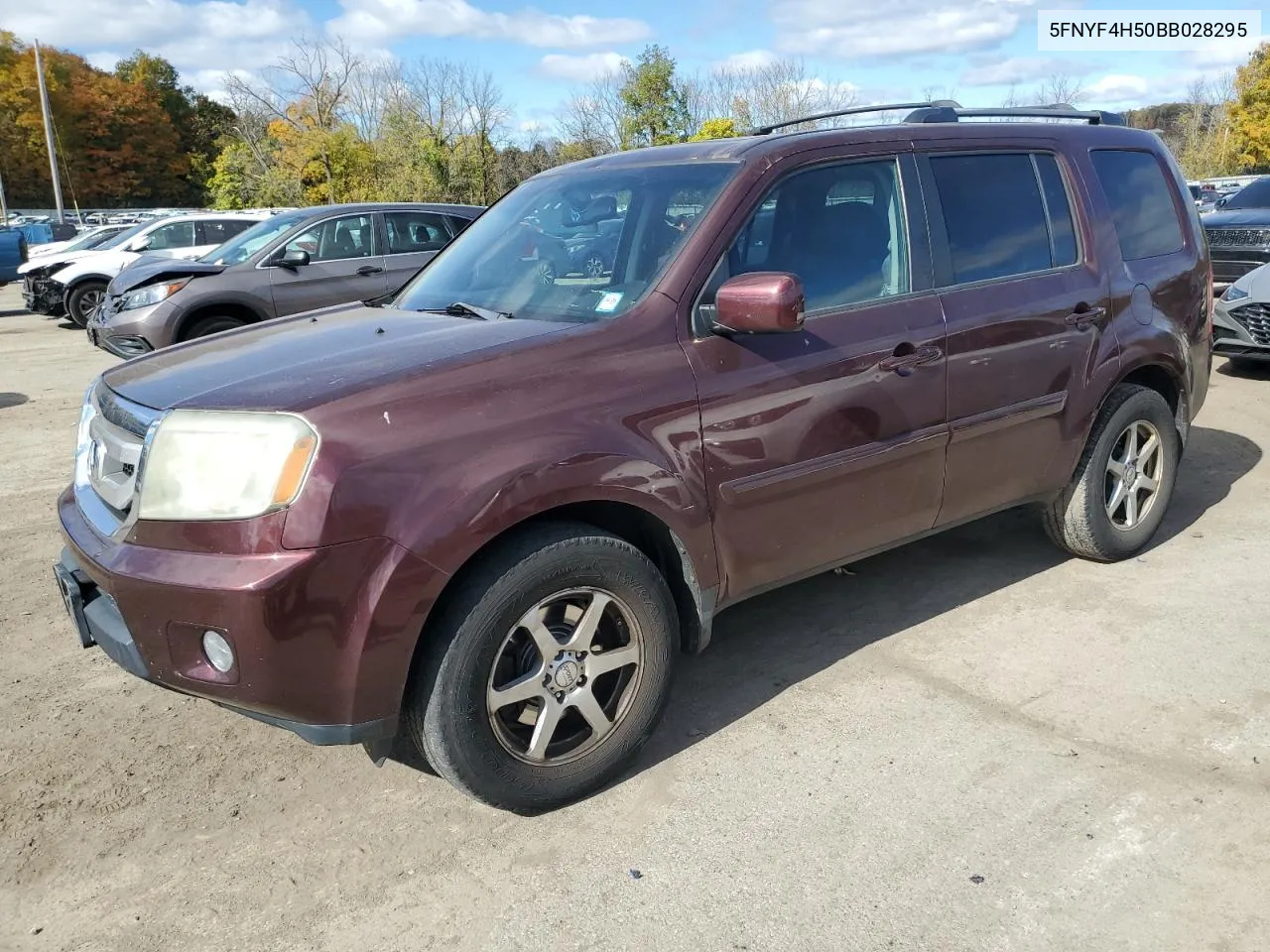 2011 Honda Pilot Exl VIN: 5FNYF4H50BB028295 Lot: 76589104